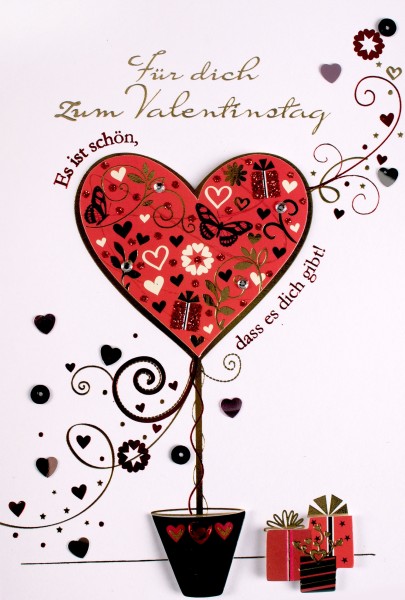Valentinstag Karte "Es ist schön, dass es dich gibt"