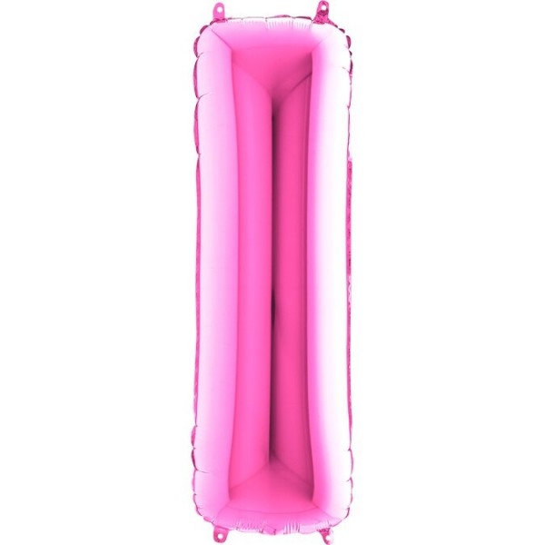 Folien Buchstaben Luftballon "I - Pink"