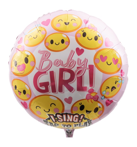 Musikballon Emoticon "Baby Girl"