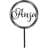 Cake Topper Hoop "Name" aus Acryl  Cake Topper Hoop "Name" aus Acryl