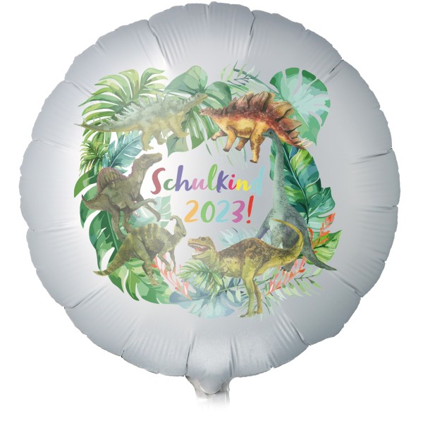 Folienballon Satin Weiß "Schulkind 2023"