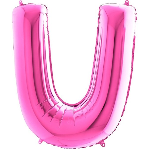 Buchstabenballon Pink "U"