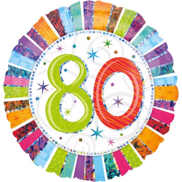 Luftballon Zahl zum 80. Geburtstag, Radiant