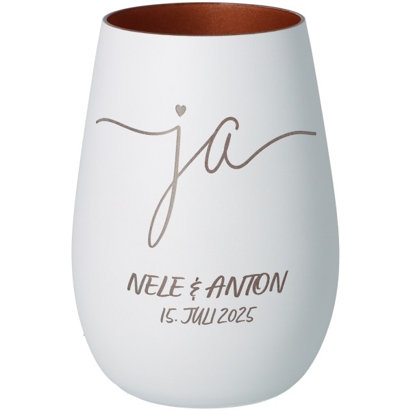 Windlicht Ja "Name+Datum"