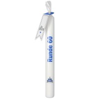 Stabkerze "Runde 60" Weiß, Blau  Stabkerze "Runde 60" Weiß, Blau