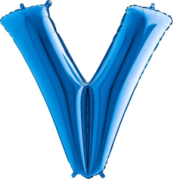 Buchstabenballon Blau "V"