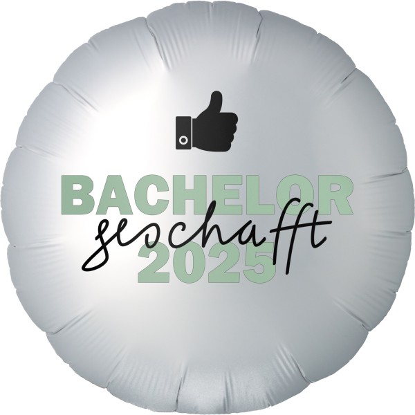 Folienballon Satin Weiß "Bachelor 2025"