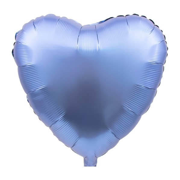 Folienballon Herz Handbeschriftet, Satin Blau