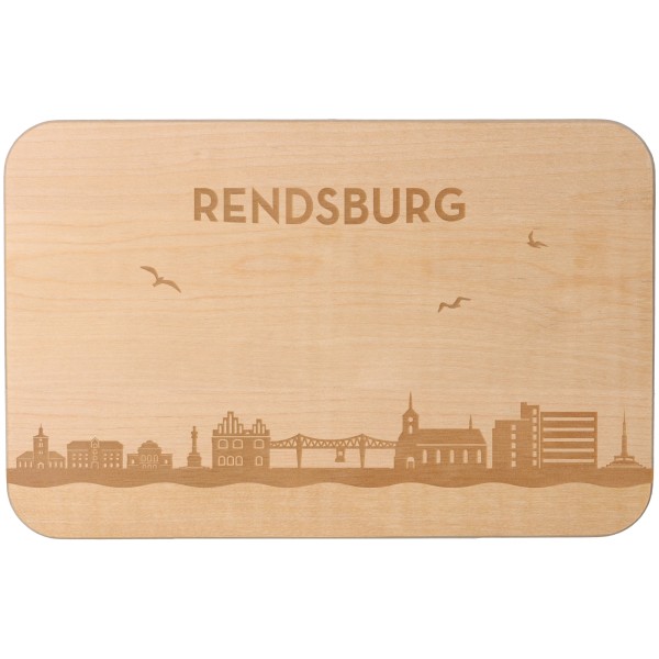 Frühstücksbrett Skyline Rendsburg 23cm x 15cm x 1cm