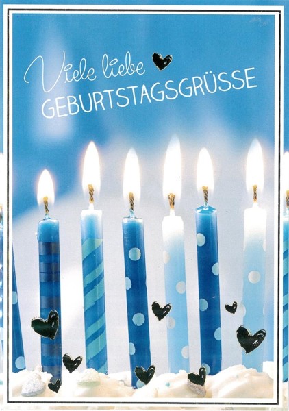Geburtstagskarte "Viele liebe Geburtstagsgrüße"