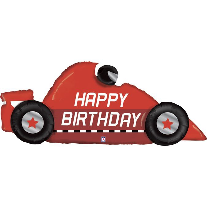 Happy Birthday Banner Mit Rennauto-Design – Hintergrund Für Geburtstagsfotos (185x112 Cm)