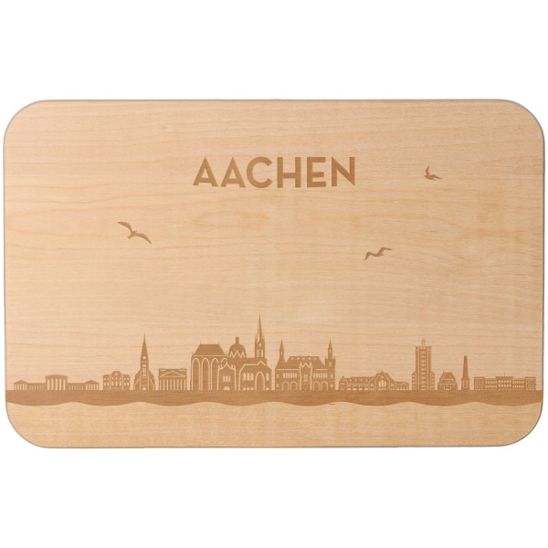 Frühstücksbrett Skyline Aachen 23cm x 15cm x 1cm