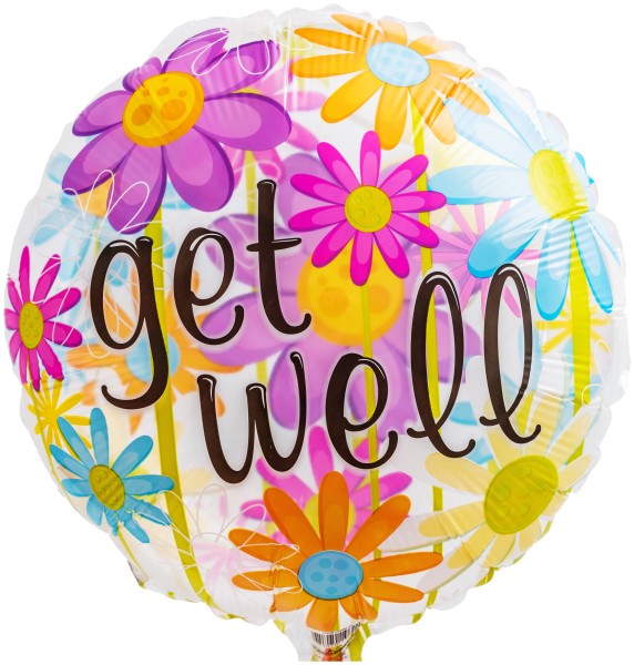 Folienballon Blumen "Get Well"