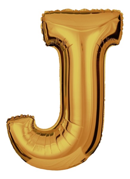 Buchstabenballon Gold "J"
