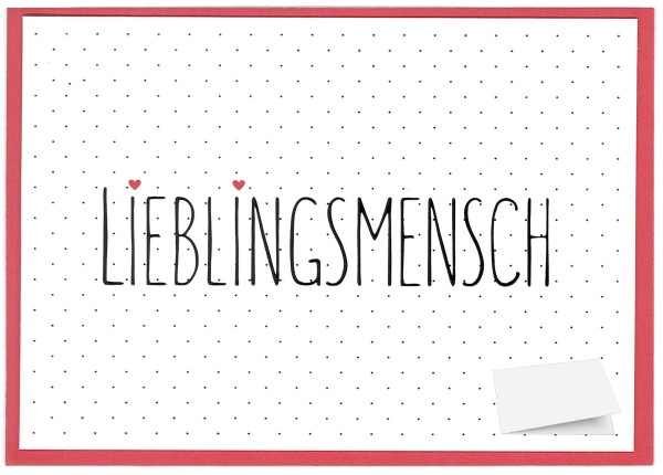 Grußkarte "Lieblingsmensch"