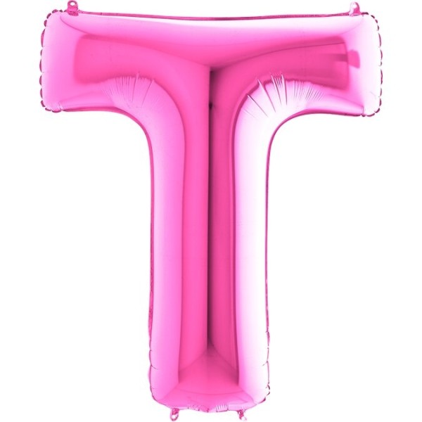 Buchstabenballon Pink "T"