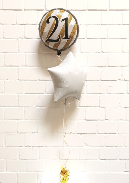 Ballonset Glitter zum 21. Geburtstag