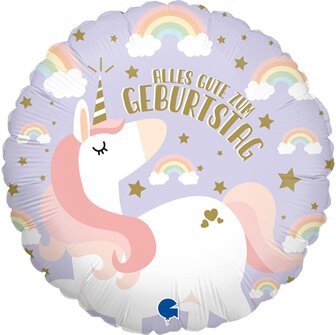 Einhorn Ballon "Alles Gute zum Geburtstag"