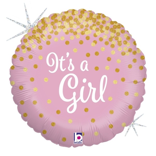 Glitterballon "It's a Girl"