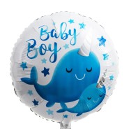 Heliumballon "Wal - Baby Boy"  Heliumballon "Wal - Baby Boy"