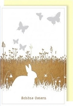 Ostergrußkarte "Schöne Ostern" mit Hase