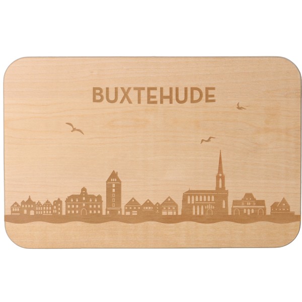 Frühstücksbrett Skyline Buxtehude 23cm x 15cm x 1cm