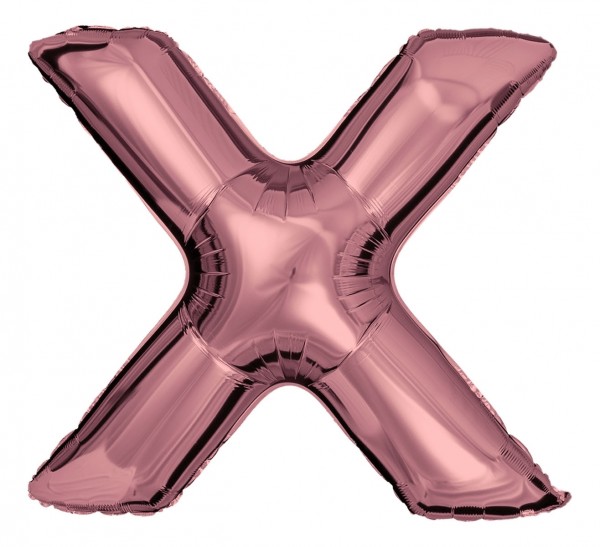 Folienballon Buchstabe "X - Roségold"