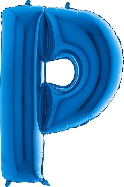 Folien Buchstaben Luftballon "P - Blau"