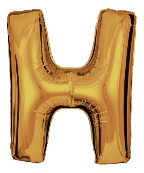 Buchstabenballon Gold "H"