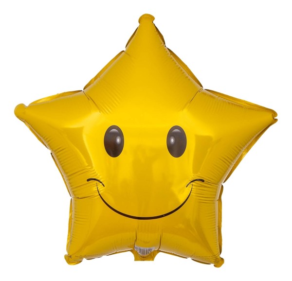 Folienballon Stern "Smiley"