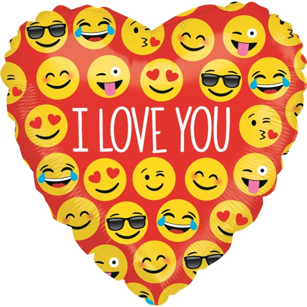 Emoji Ballon Herz "I Love You"