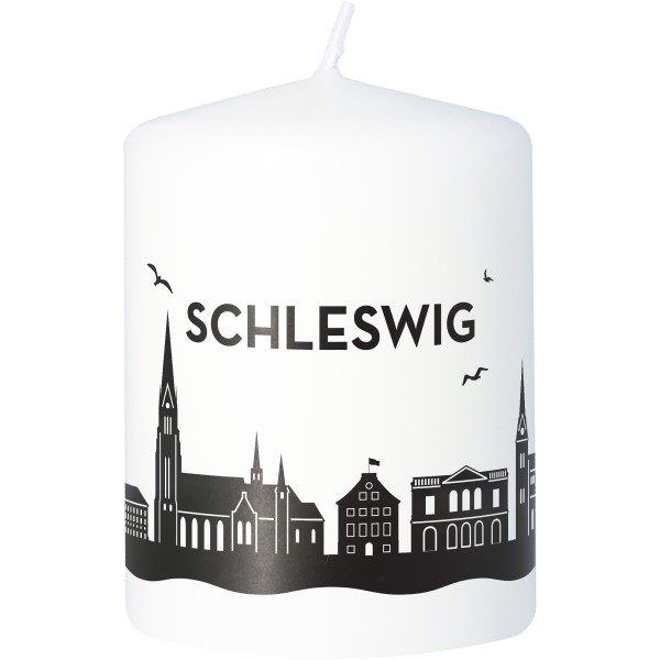 Stumpenkerze Skyline Schleswig