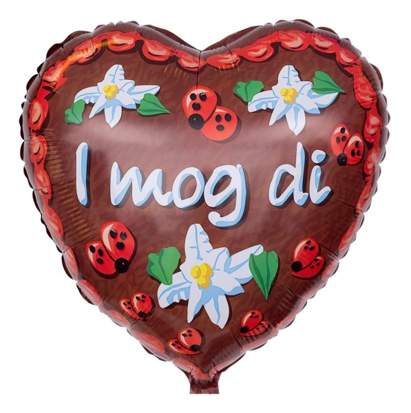 Herzballon "Lebkuchenherz - I mog di"