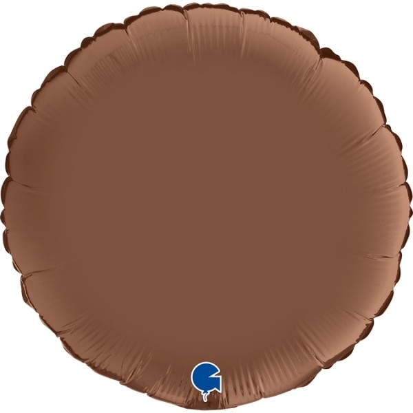 Folienballon Rund Satin Chocolate