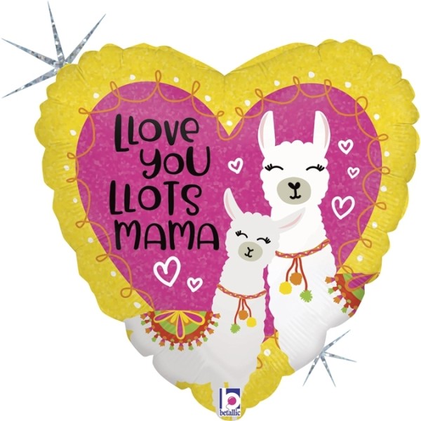 Herz Folienballon "LLove you LLots Mama"