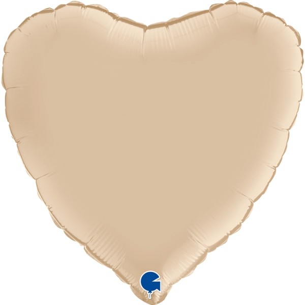 Folienballon Herz Satin Cream