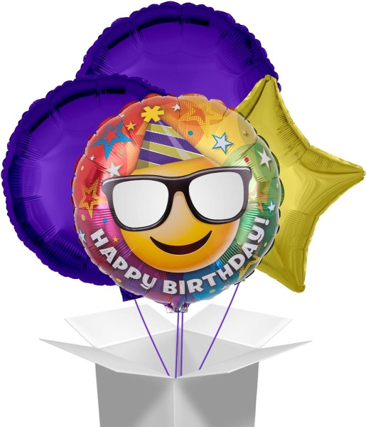 Ballon Bouquet "Happy Birthday" Party-Emoji