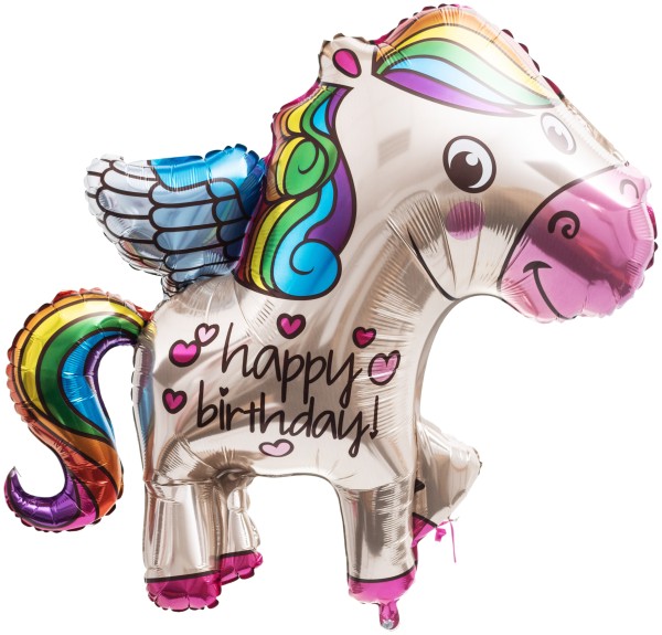 Geburtstag Ballon Einhorn "HAPPY BIRTHDAY"