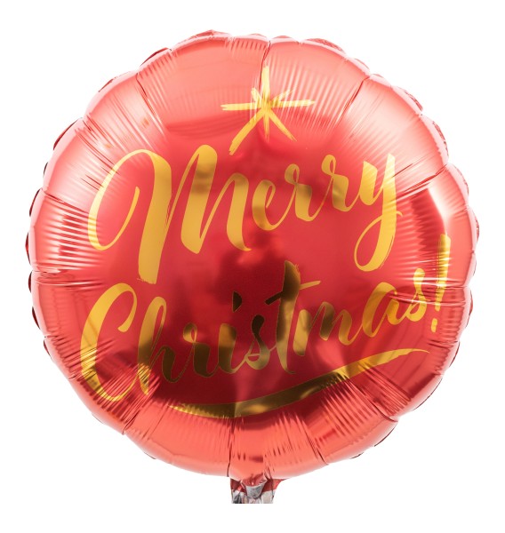 Folienballon "Merry Christmas" rot