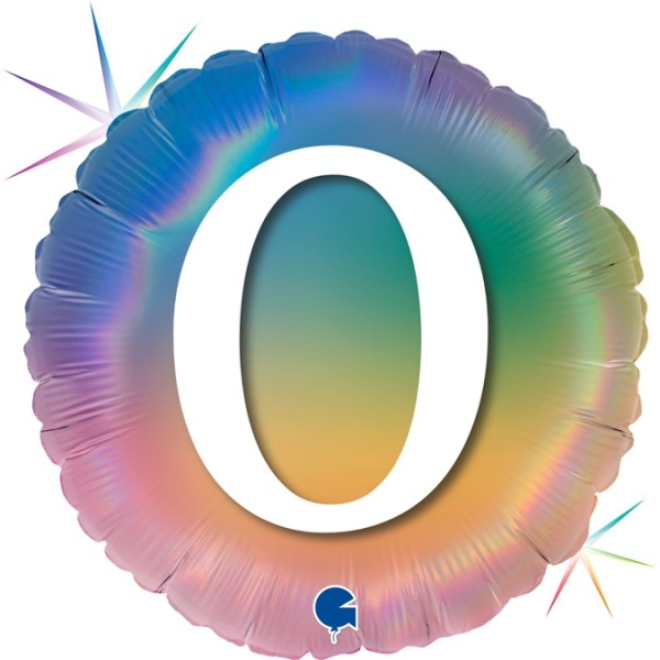 Regenbogenballon Zahl "0"