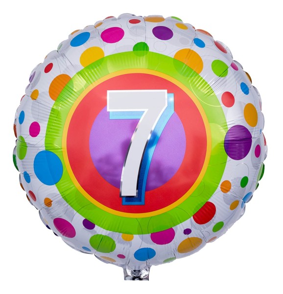 Geburtstag Ballon "Zahl 7", Radiant