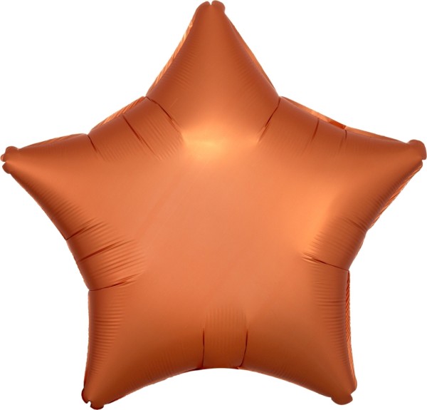 Folienballon Stern, Satin Orange