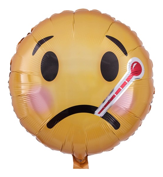 Folienballon "Kranker Smiley - Gute Besserung"