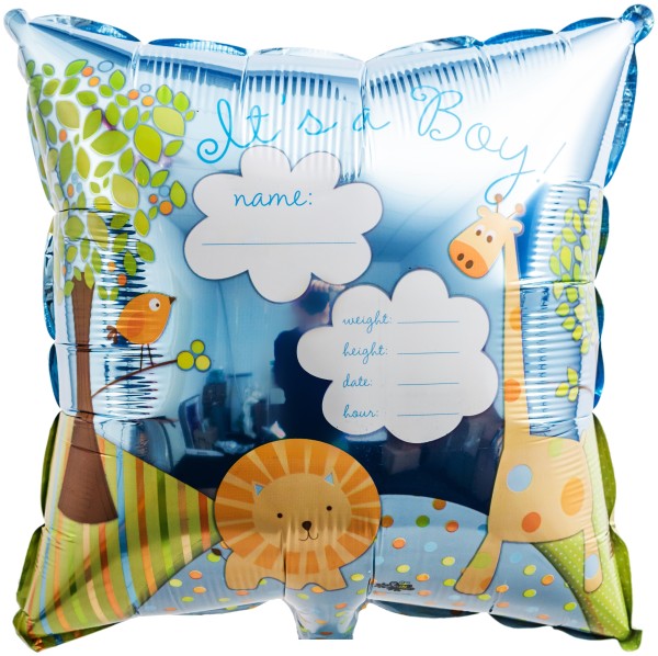 Eckiger Folienballon "IT'S A BOY" zum selber beschriften