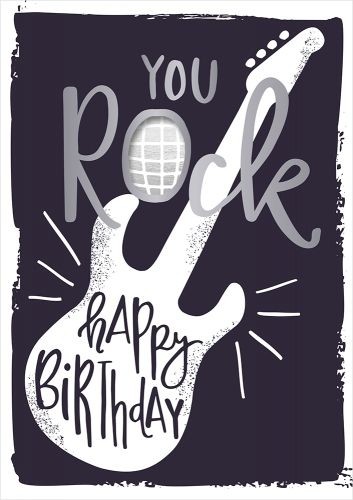 Musikkarte zum Geburtstag "You Rock - Happy Birthday"