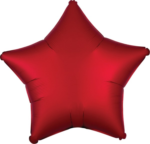 Folienballon Stern, Satin Rot