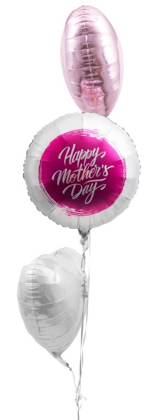 Deko Ballonset Muttertag "Happy Mother's Day" magenta