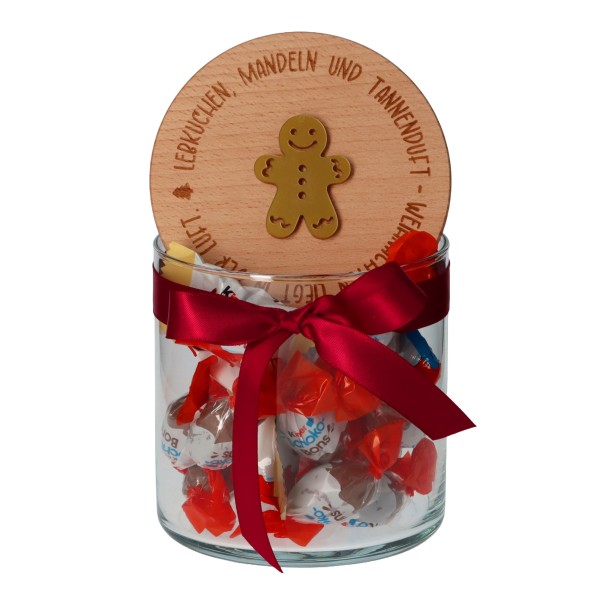 Geschenkglas "Weihnachten" Gold